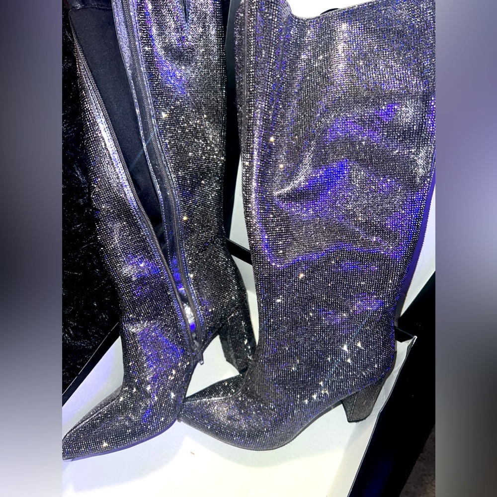 International Concepts Crystal Over The Knee Boots
